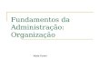 Fundamentos da Administração: Organização Karla Tonini