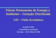 Fórum Permanente de Energia e Ambiente – Geração Distribuída GD – Visão Econômica Arnaldo Walter awalter@fem.unicamp.br Unicamp – 02 de Maio de 2006
