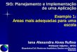 SIG: Planejamento e Implementação de uma Aplicação Exemplo 1: Áreas mais adequadas para uma escola Iana Alexandra Alves Rufino Professor Adjunto – UFCG