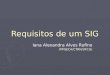 Requisitos de um SIG Iana Alexandra Alves Rufino (PPGECA/CTRN/UFCG)