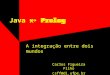 Java Prolog Java x Prolog A integração entre dois mundos Carlos Figueira Filho csff@di.ufpe.br
