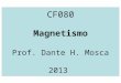 CF080 Magnetismo Prof. Dante H. Mosca 2013. EMENTA Evolução histórica do magnetismo. Quantidades fundamentais do magnetismo. Momentos magnéticos não-interagentes