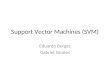 Support Vector Machines (SVM) Eduardo Borges Gabriel Simões