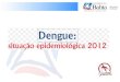 DENV2 DENV1 DENV3 DENV 1, 2, 3 e 4 Fonte: SINAN – GT-Dengue/DIVEP/SESAB Dados sujeitos a alterações 1.522 casos