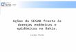 Ações da SESAB frente às doenças endêmicas e epidêmicas na Bahia. Lorene Pinto
