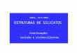 GM861- 23/4/2003 ESTRUTURAS DE SILICATOS Continuação: revisão e ciclossilicatos