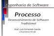 Processo Desenvolvimento de Software Tradicional Prof. Luís Fernando Garcia LUIS@GARCIA.PRO.BR Engenharia de Software