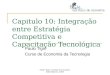 Capitulo 10: Integração entre Estratégia Competitiva e Capacitação Tecnológica Paulo Tigre Curso de Economia da Tecnologia Paulo Tigre, Gestão da Inovação