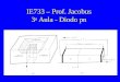 IE733 – Prof. Jacobus 3 a Aula - Diodo pn. Tipos de variação de dopagem na junção: N A1 N D1 – junção abrupta N A2 N D2 – junção gradual N A -N D x