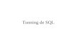 Tunning de SQL. O que é tunning de BD ? Ajustes que fazem a aplicação de BD executar mais rapidamente Rapidamente implica –maior throughput ( vazão) –menor