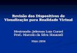 Revisão dos Dispositivos de Visualização para Realidade Virtual Mestrando: Jeferson Luiz Curzel Prof.: Marcelo da Silva Hounsell Maio 2006
