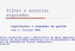 Pilhas e baterias esgotadas Legislações e esquemas de gestão João S. Furtado 2004 Relatório produzido para o Ministério do Meio Ambiente Secretaria de
