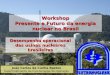 João Carlos da Cunha Bastos Superintendente de Coordenação da Operação Desempenho operacional das usinas nucleares brasileiras Workshop Presente e Futuro