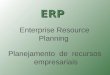 ERP Enterprise Resource Planning Planejamento de recursos empresariais