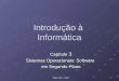 Sérgio Lima - Senac 1 Introdução à Informática Capítulo 3 Sistemas Operacionais: Software em Segundo Plano