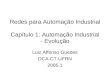 Redes para Automação Industrial Capítulo 1: Automação Industrial - Evolução Luiz Affonso Guedes DCA-CT-UFRN 2005.1