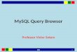 MySQL Query Browser Professor Victor Sotero 1 SGD