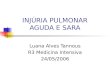 INJÚRIA PULMONAR AGUDA E SARA Luana Alves Tannous R3 Medicina Intensiva 24/05/2006