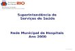 Superintendência de Serviços de Saúde Superintendência de Serviços de Saúde Rede Municipal de Hospitais Ano 2000