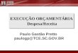 EXECUÇÃO ORÇAMENTÁRIA Despesa/Receita Paulo Gastão Pretto paulogp@TCE.SC.GOV.BR