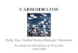 CARBOIDRATOS Faculdade de Odontologia de Piracicaba UNICAMP Profa. Dra. Cínthia Pereira Machado Tabchoury