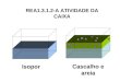 REA1.3.1.2-A ATIVIDADE DA CAIXA Isopor Cascalho e areia