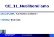 CE_11_Neoliberalismo1CE_11_Neoliberalismo DISCIPLINA: Comércio Exterior FONTE: diversas  Prof. Bosco Torres