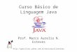 Curso Básico de Linguagem Java Prof. Marco Aurelio N. Esteves 