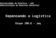 Repensando a Logística Grupo 100.8 - Jaq Universidade de Brasília - UnB Administração de Recursos Materiais