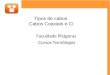 Faculdade Pitágoras Cursos Tecnólogos Tipos de cabos Cabos Coaxiais e CI 1