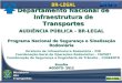 AUDIÊNCIA PÚBLICA - BR-LEGAL Programa Nacional de Segurança e Sinalização Rodoviária Brasília AGOSTO- 2012 Departamento Nacional de Infraestrutura de Transportes
