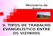 9. TIPOS DE TRABALHO EVANGELÍSTICO ENTRE OS VIZINHOS Ministério do Amor Ellen G White Pr. Marcelo Carvalho