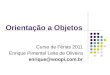 Orientação a Objetos Curso de Férias 2011 Enrique Pimentel Leite de Oliveira enrique@woopi.com.br