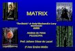 MATRIXThe Matrix de Andy Wachoeski e Larry Wachowski (1999) Análise do Filme FILOSOFIA Prof. Juliano César de Lazari 1º Ano Ensino Médio MATRIXThe Matrix