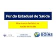 Fundo Estadual de Saúde Um marco decisivo na saúde de Goiás