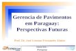 Asunción – Paraguay Gerencia de Pavimentos em Paraguay: Perspectivas Futuras Prof. Dr. José Leomar Fernandes Júnior