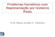 1 Problemas Numéricos com Representação por Números Reais Prof. Marco Aurélio C. Pacheco