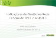 Indicadores de Gestão na Rede Federal de EPCT e o SISTEC IFRJ em Debate 10 de Outubro de 2012