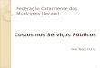 Federação Catarinense dos Municípios (Fecam) Custos nos Serviços Públicos Onei Tadeu Dutra 1