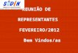 REUNIÃO DE REPRESENTANTES FEVEREIRO/2012 Bem Vindos/as