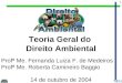 1 Teoria Geral do Direito Ambiental Profª Me. Fernanda Luiza F. de Medeiros Profª Me. Roberta Camineiro Baggio 14 de outubro de 2004