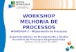 WORKSHOP MELHORIA DE PROCESSOS WORKSHOP II – Mapeamento de Processos Superintendência de Planejamento e Gestão Escritório de Processos Organizacionais