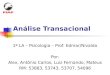 Análise Transacional 1º LA – Psicologia – Prof. Edmar/Nivaldo Por: Alex, Antônio Carlos, Luiz Fernando, Mateus RM: 53883, 53743, 53707, 54096
