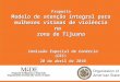 Proposta Modelo de atenção integral para mulheres vítimas de violência na zona de Tijuana Comissão Especial de Comércio (CEC) 20 de abril de 2010