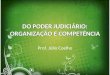 DO PODER JUDICIÁRIO: ORGANIZAÇÃO E COMPETÊNCIA Prof. Júlio Coelho