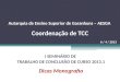 Autarquia de Ensino Superior de Garanhuns – AESGA Coordenação de TCC 6 / 4 / 2013 I SEMINÁRIO DE TRABALHO DE CONCLUSÃO DE CURSO 2013.1 Dicas Monografia