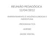 REUNIÃO PEDAGÓGICA 12/04/2012 -ENFRENTAMENTO À VIOLÊNCIA,DROGAS E INDISCIPLINA -PROGRAMA FICA -AMPARE -SAÚDE MENTAL