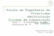 Escola de Engenharia de Piracicaba Administração Sistema de Comunicação de Dados Aula 7 – A Internet e a nova estrutura de TI Alberto Martins Júnior Flávio