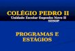 COLÉGIO PEDRO II Unidade Escolar Engenho Novo II SESOP PROGRAMAS E ESTÁGIOS