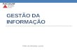 GESTÃO DA INFORMAÇÃO Gildo de Almeida Leonel. CAPÍTULO 4 Sistema de informações e vantagem competitiva